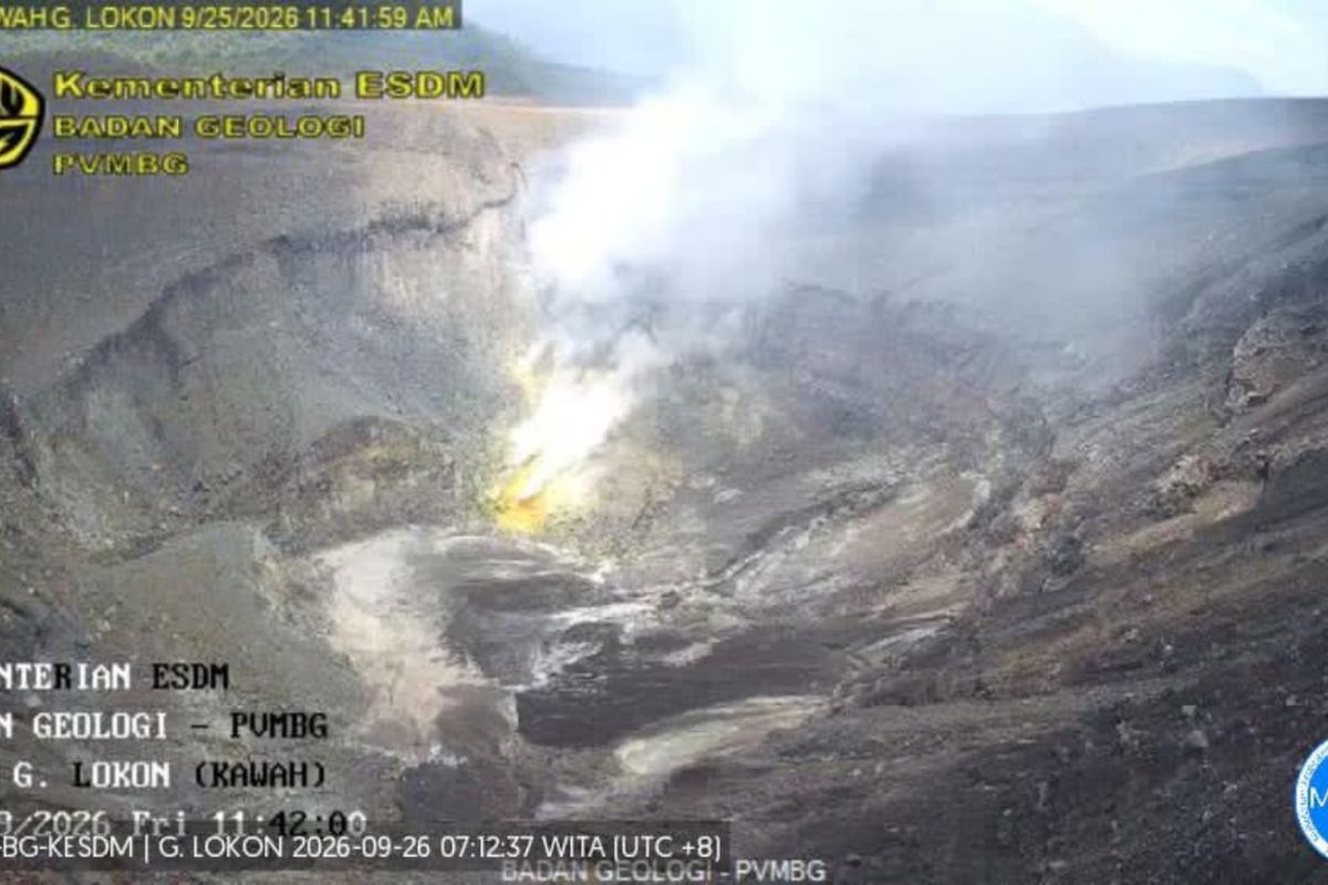 Gempa Vulkanik Dangkal Gunung Lokon Naik ke 25 Kali Sehari, Warga Tomohon Diminta Jauhi Radius 1,5 Km Kawah Tompaluan