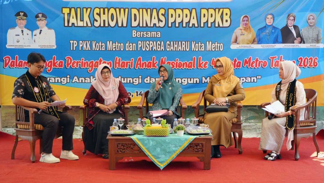 Pemkot Metro Luncurkan Inovasi “Sai Bangga” dan Gelar Talk Show Pengasuhan Positif untuk Perkuat Status Kota Layak Anak