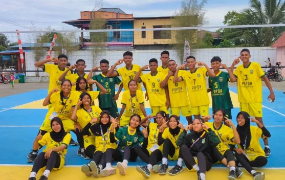 Tim Voli Putri Kepulauan Sula Hajar Halmahera Timur 3-0 di Laga Perdana POPDA Maluku Utara 2026