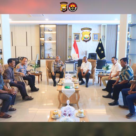 Kunjungan Wakil Bupati Bengkulu Utara dan Paguyuban Blora ke Polda Bengkulu, Perkuat Sinergi Tiga Pilar Keamanan