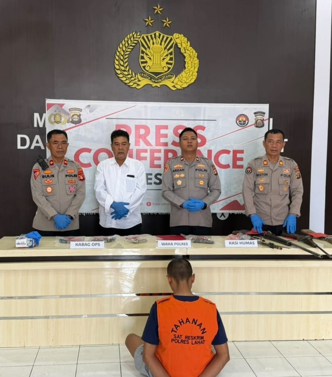 Polres Lahat Amankan 10 Pucuk Senpi Ilegal Selama Ops Senpi Musi 2026, Dua Tersangka Dibekuk