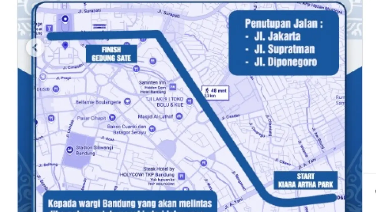 Kirab Mahkota Binokasih Malam Ini di Bandung, Polrestabes Tutup Jalan Jakarta hingga Diponegoro Mulai Pukul 19.00 WIB