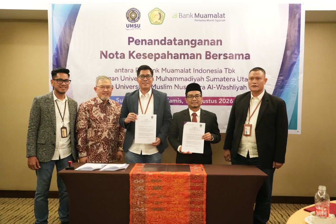 UMSU dan Bank Muamalat Teken MoU di Medan, Buka Peluang Magang hingga Dukung Kampus Digital