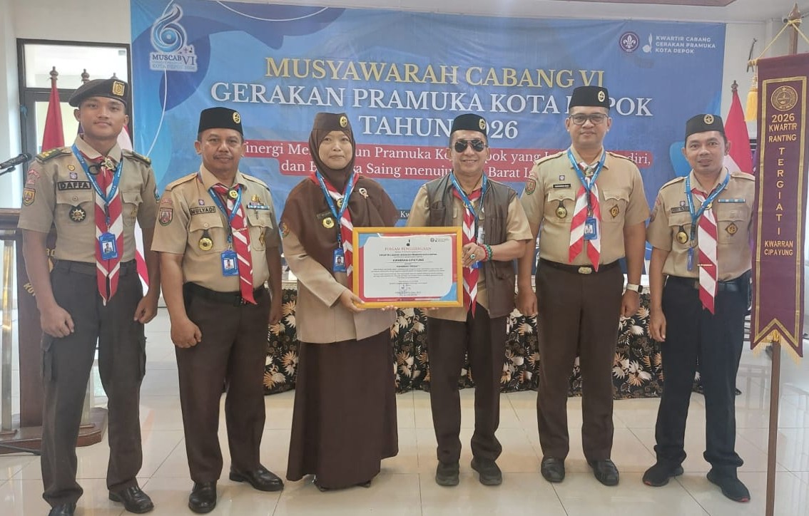 Setelah Dua Kali Runner-Up, Kwarran Cipayung Akhirnya Juara I Kwartir Ranting Tergiat se-Kota Depok Tahun 2026