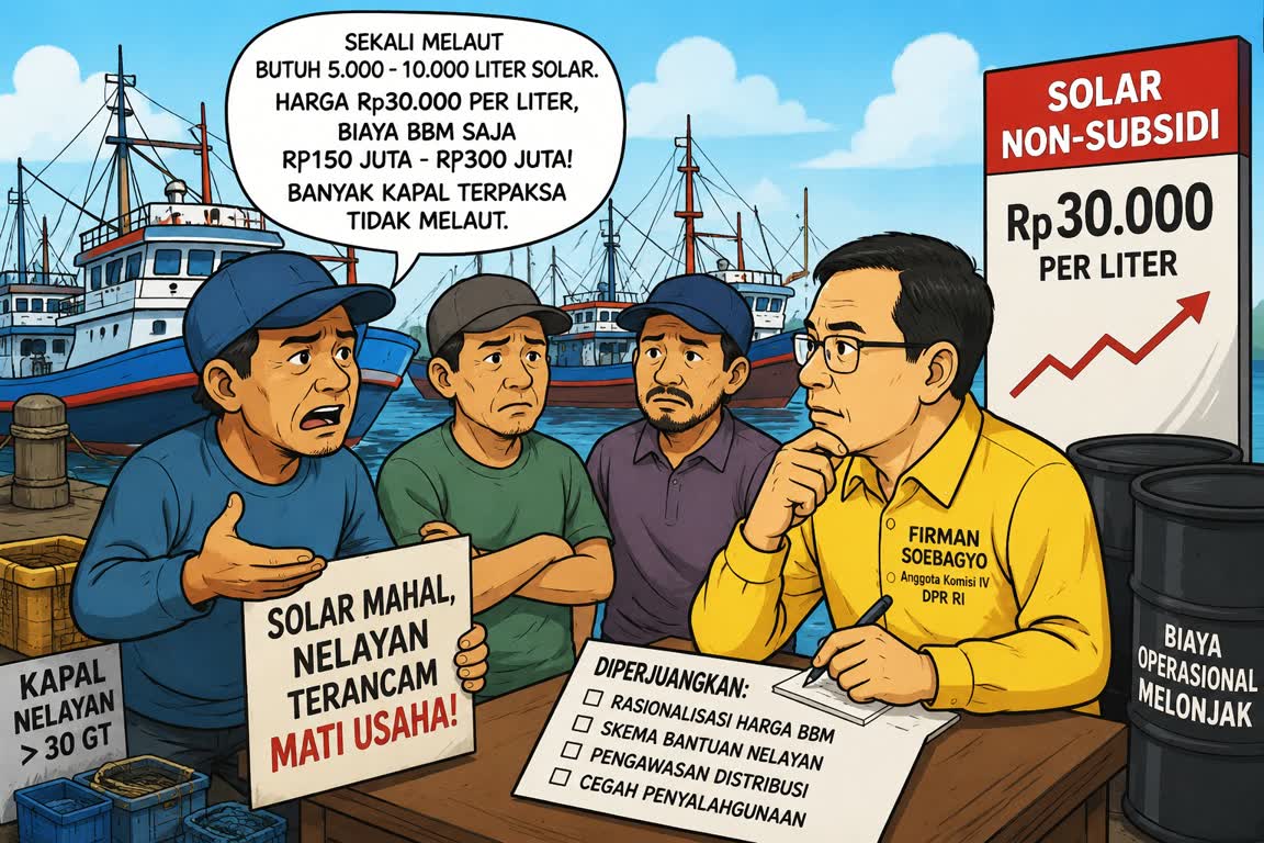 Harga Solar Non-Subsidi Tembus Rp 30 Ribu per Liter, Nelayan Kapal Besar di Pati Terancam Bangkrut