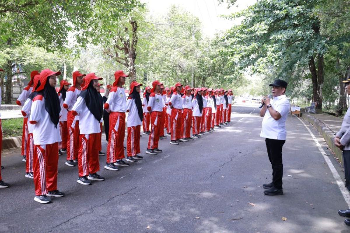 Bupati Aceh Besar Motivasi 72 Calon Paskibraka untuk HUT ke-81 RI di Kota Jantho