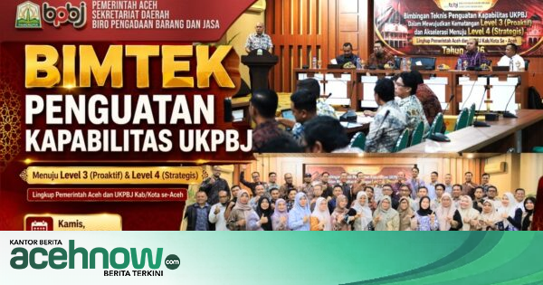 BPBJ Aceh Targetkan Level 4 Pengadaan Barang/Jasa, 24 UKPBJ Kabupaten/Kota Ikuti Bimtek Penguatan