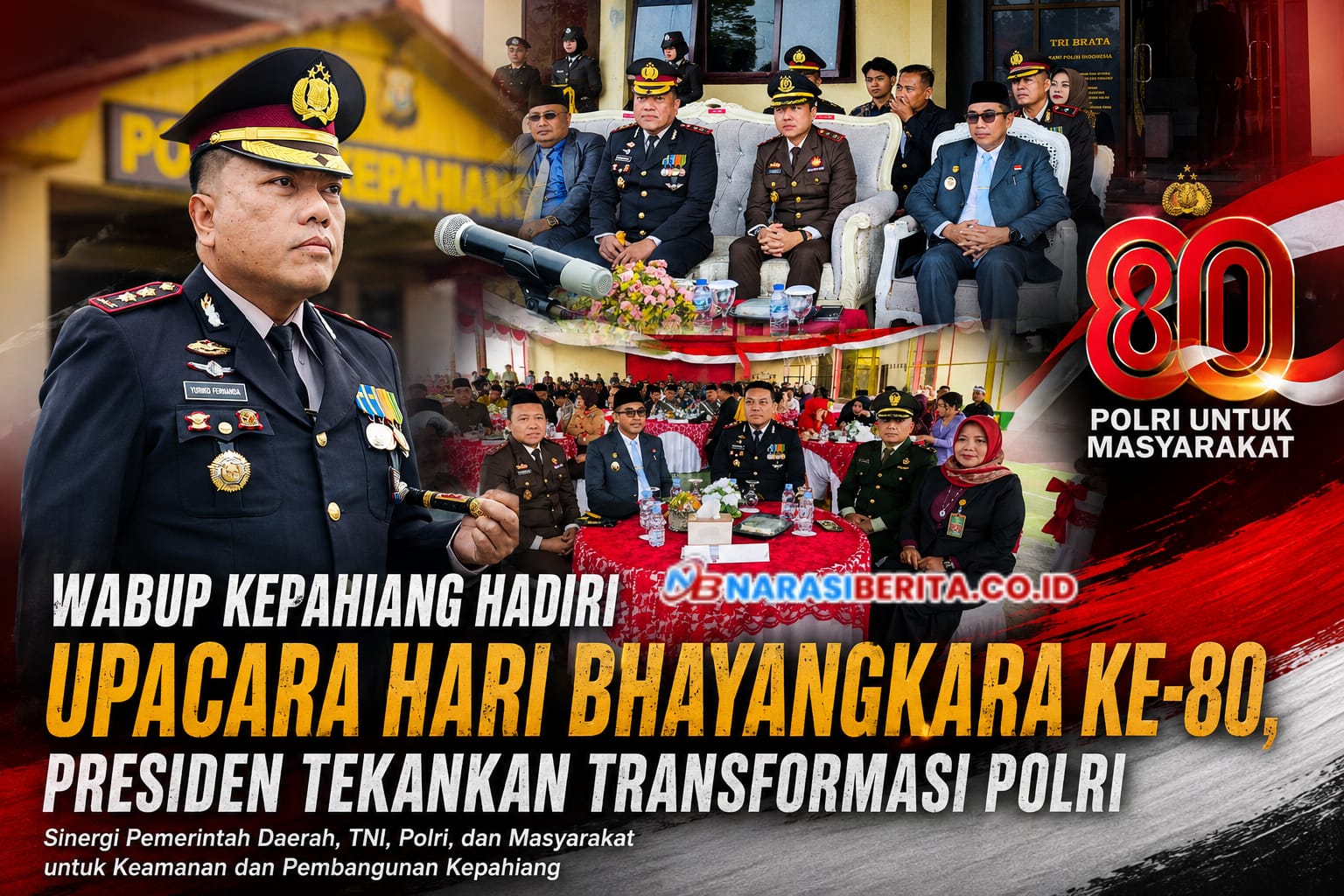 Wabup Kepahiang Puji Dedikasi Polri di Hari Bhayangkara ke-80, Serukan Penguatan Sinergi Forkopimda