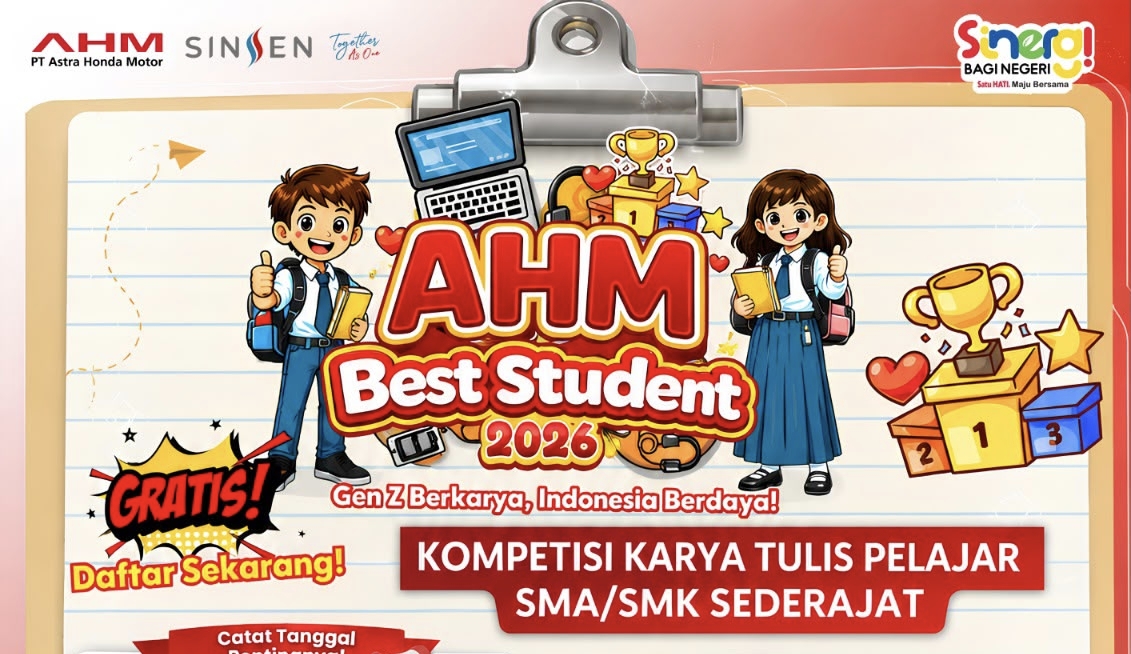 Pelajar SMA/SMK di Jambi Diajak Ikut Kompetisi Karya Tulis Ilmiah AHM Best Student 2026, Total Hadiah Ratusan Juta Rupiah