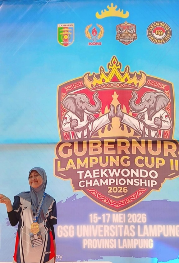 Siswi MIN 2 Bandar Lampung Namiya Maharani Untoro Raih Medali Emas di Gubernur Lampung Cup II Taekwondo Championship 2026