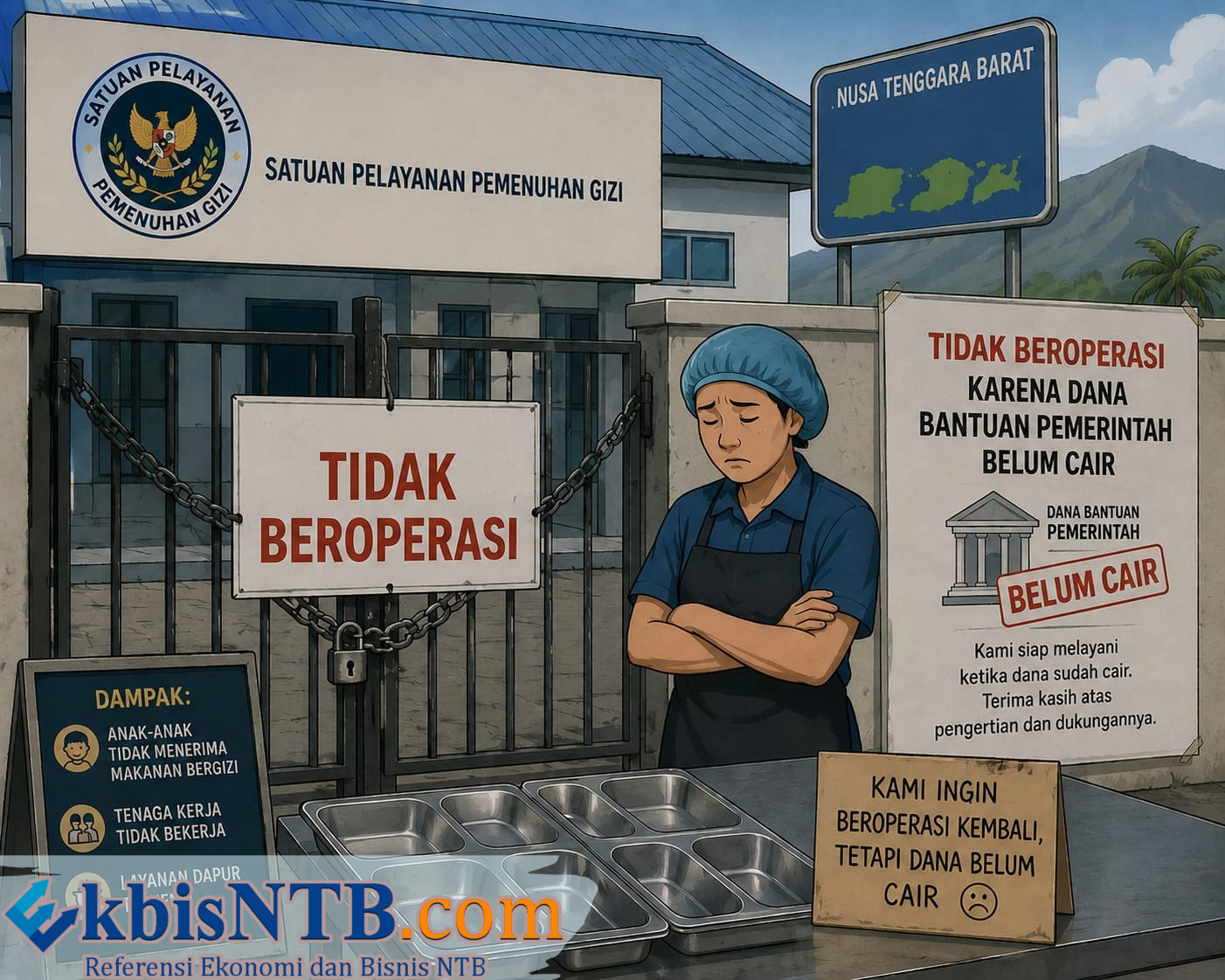 Dana Operasional Tak Kunjung Cair, 195 SPPG di 10 Kabupaten/Kota NTB Hentikan Layanan Makan Bergizi Gratis