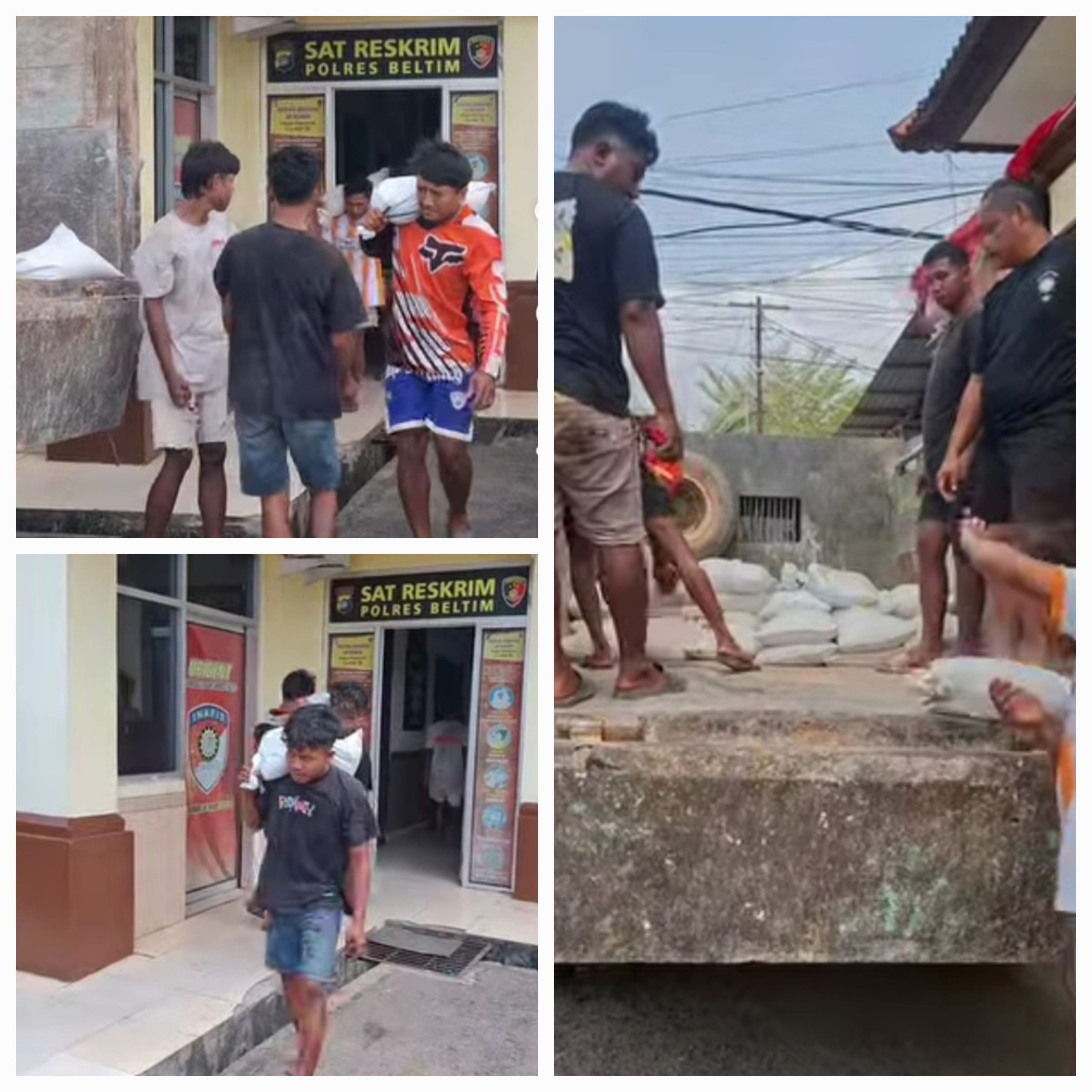 Bareskrim Angkut 28 Ton Pasir Timah dari Polres Beltim ke Markas Brimob Tanjungpandan, 4 Truk Dikerahkan