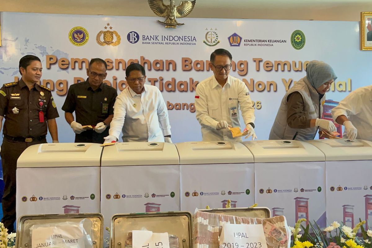 Botasupal Sumsel Musnahkan 24.476 Lembar Uang Palsu, Pecahan Rp100.000 Paling Banyak