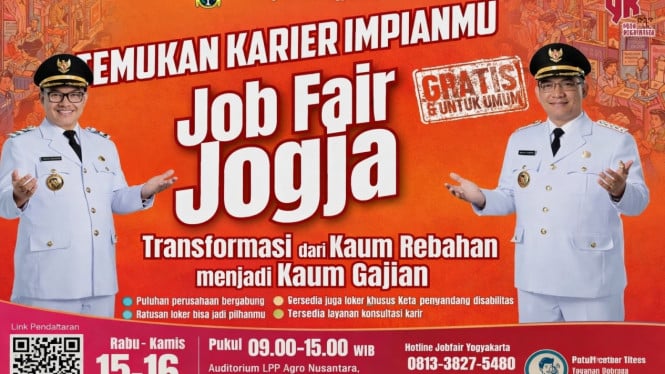 Job Fair Jogja 2026 Buka 2.000 Lowongan dari 29 Perusahaan, Pemkot Targetkan Tekan Pengangguran 5,72 Persen