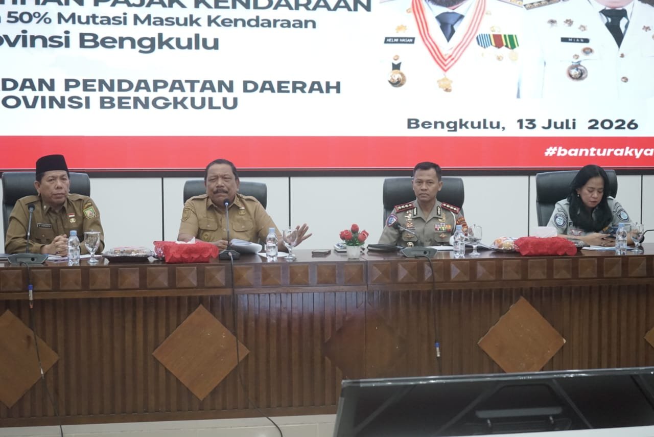 Wagub Bengkulu Mian Dorong Kolaborasi 10 Kabupaten/Kota Genjot Realisasi Pemutihan Pajak Kendaraan, Target PAD Meningkat