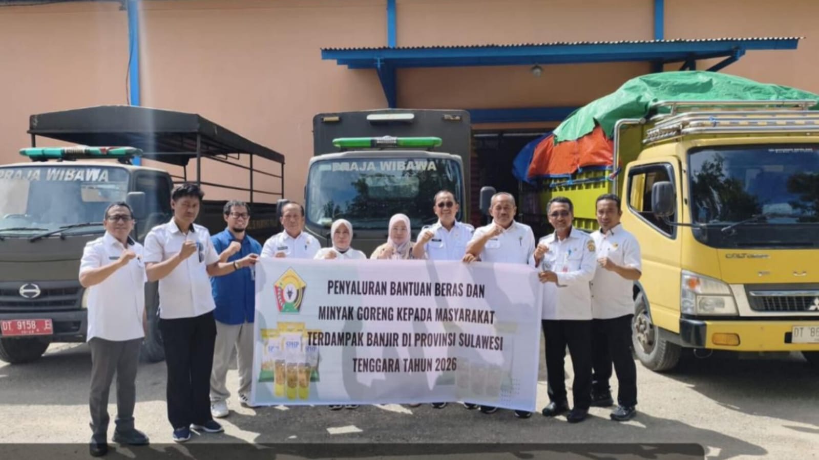 52 Ton Beras dan 3.060 Liter Minyak Goreng Disalurkan ke 6 Daerah Banjir di Sultra, Kendari Jadi Pusat Distribusi
