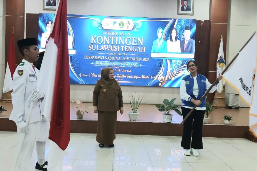 Wagub Sulteng Lepas 370 Peserta Pesparawi Nasional 2026 di Manokwari, Target 5 Emas