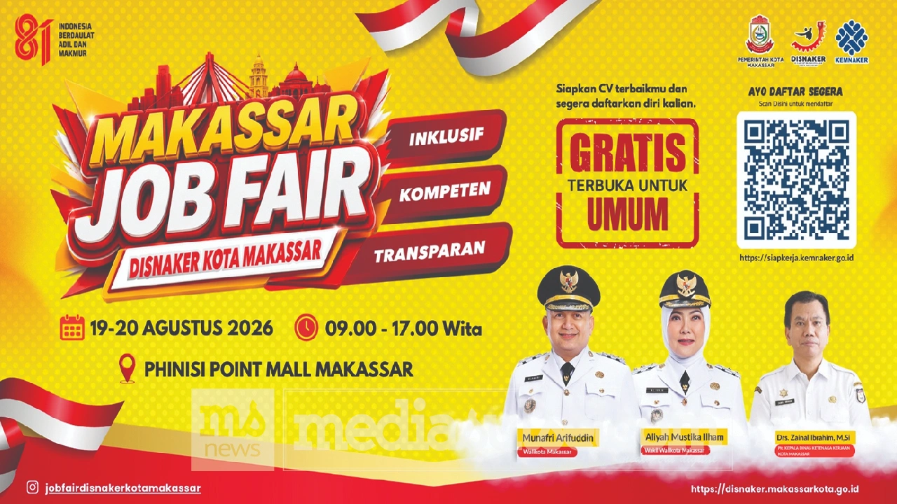 Pemkot Makassar Buka 1.547 Lowongan Kerja di Job Fair 2026, Wali Kota Ingatkan Larangan Titip-Menitip