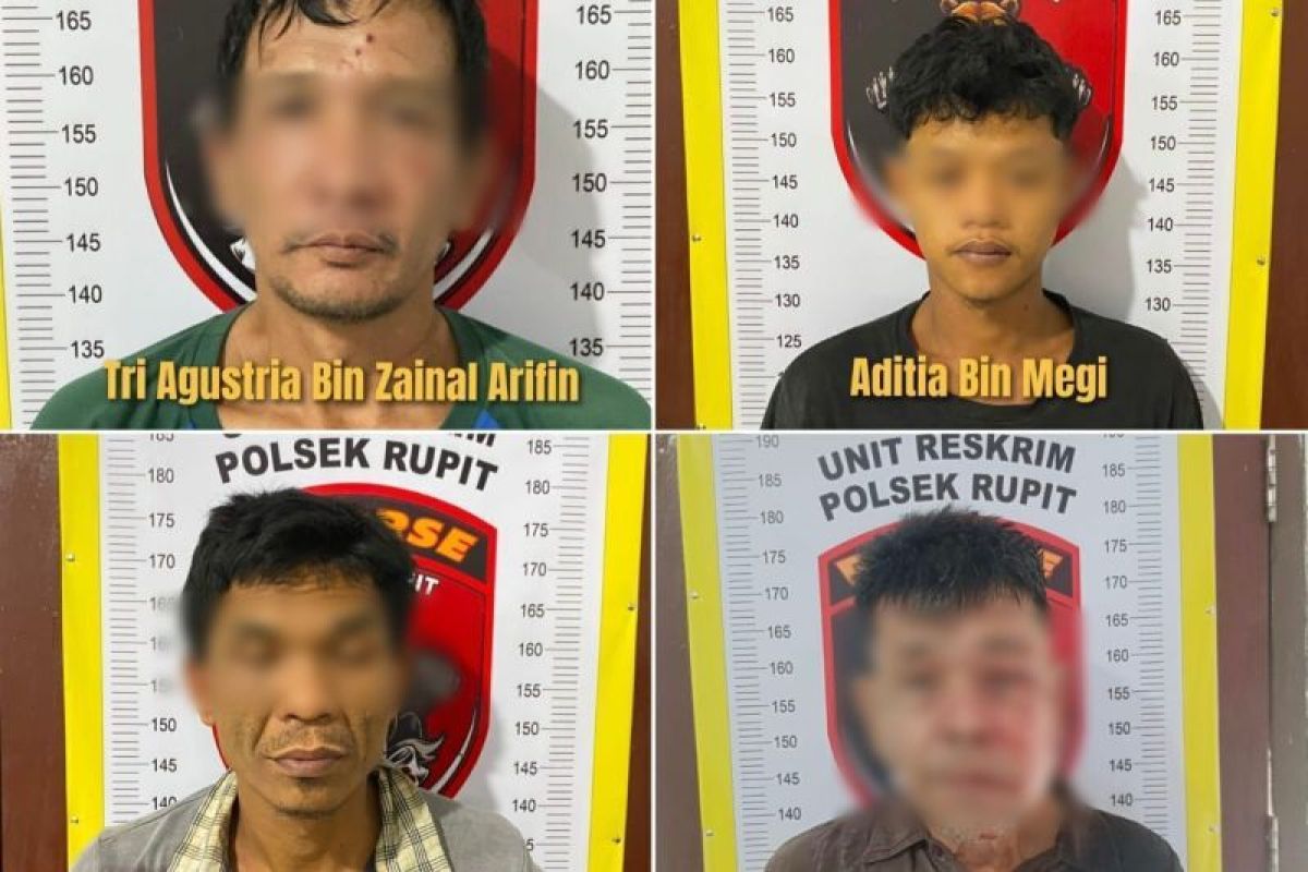 Empat Anggota Komplotan Pencuri Kabel PLN di Muratara Dibekuk, Dua Buron Masih Diburu