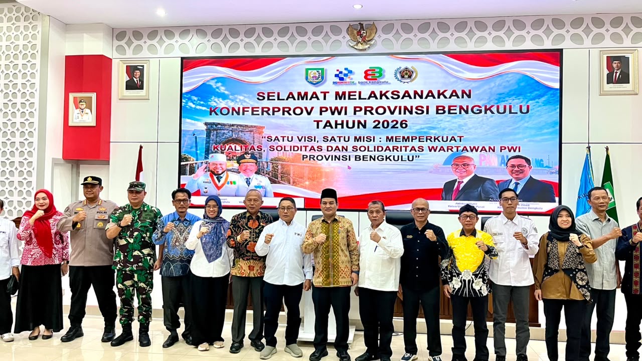 Sekda Bengkulu Buka Konferprov PWI 2026, Marsal Abadi Targetkan Wartawan Makin Berintegritas