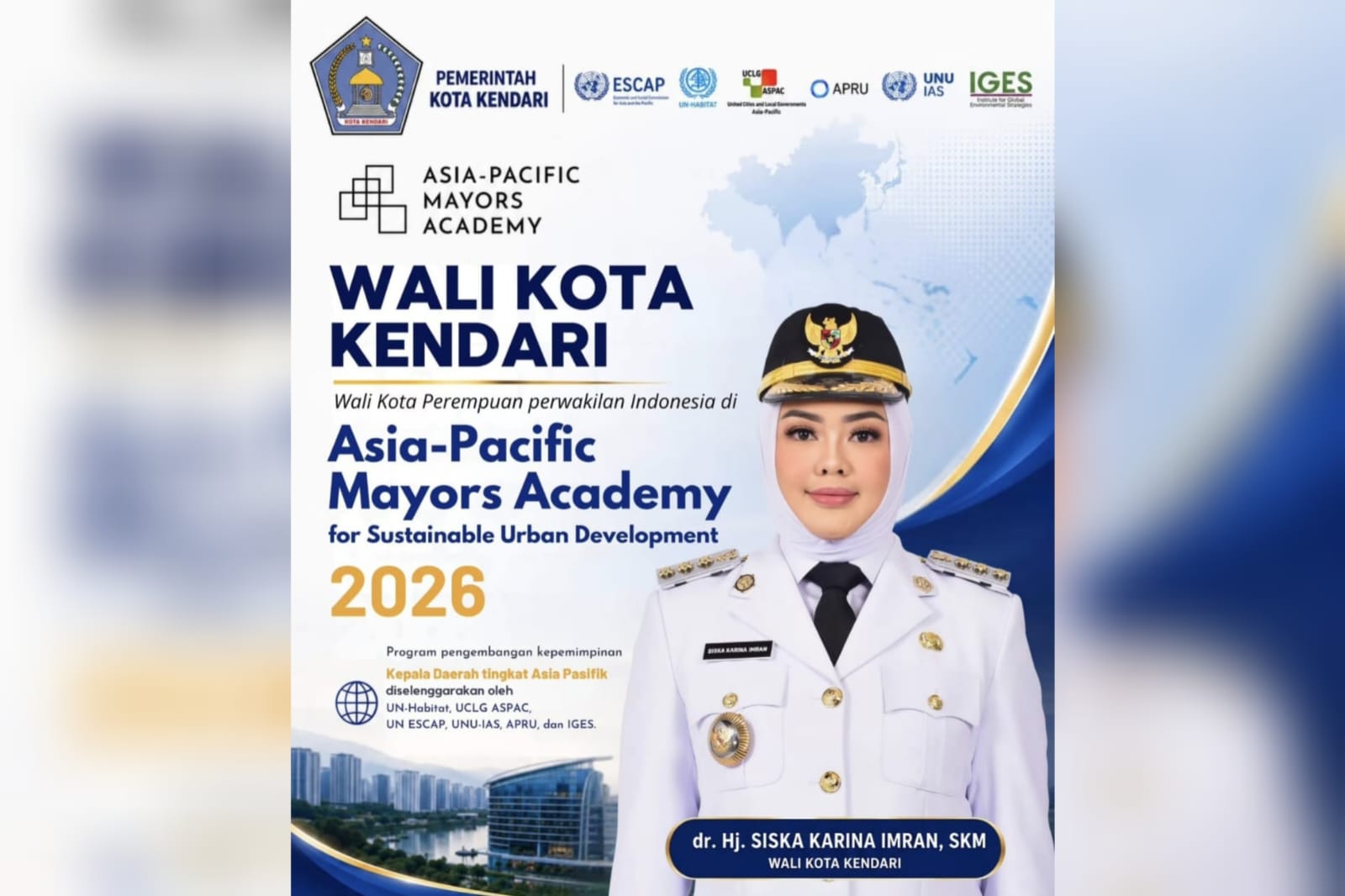 Wali Kota Kendari Siska Karina Imran Satu-satunya dari Indonesia di Asia-Pacific Mayors Academy 2026, Bawa Enam Program Prioritas