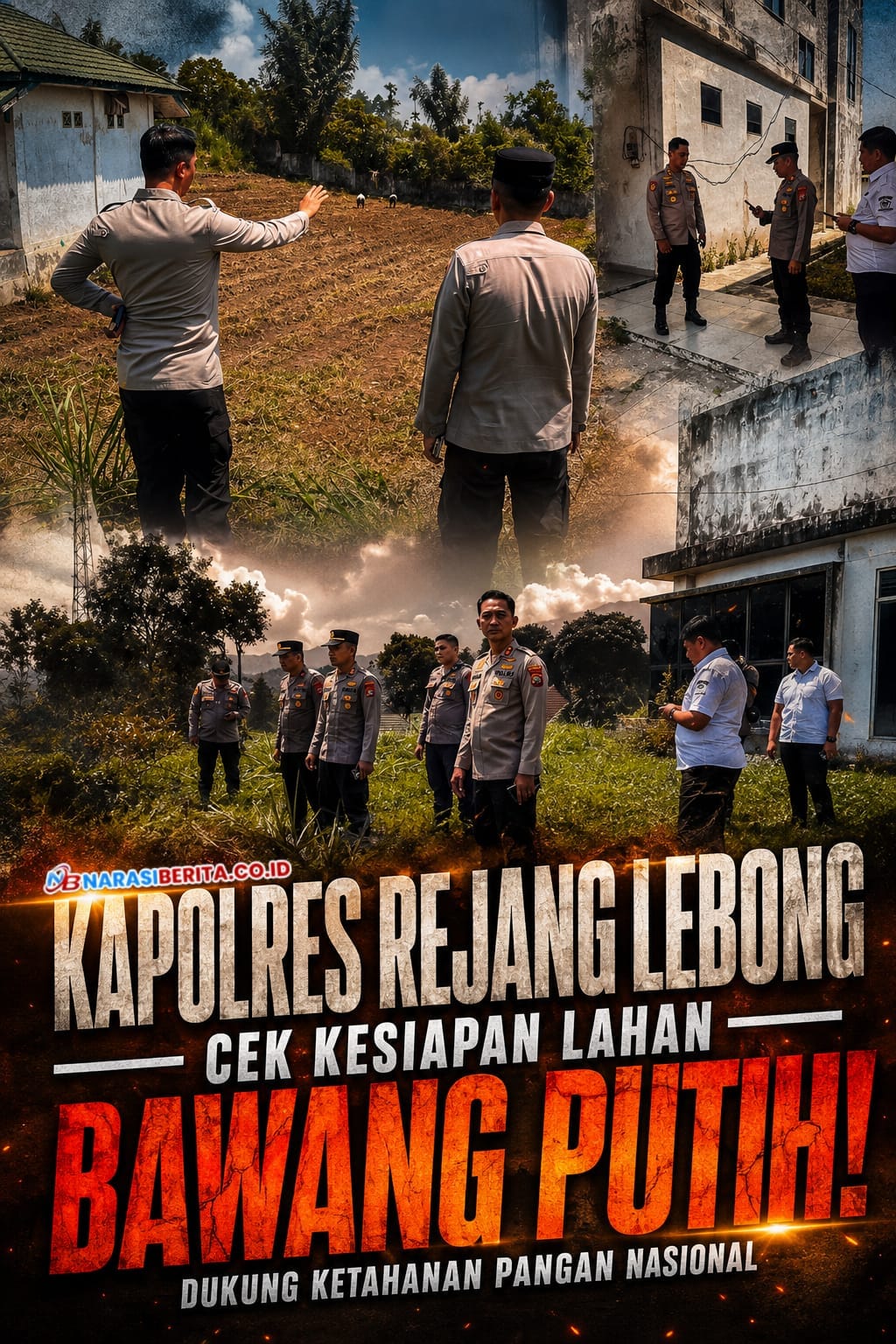 Kapolres Rejang Lebong Turun ke Lahan RS Bhayangkara, Pastikan Kesiapan Tanam Bawang Putih untuk Program Ketahanan Pangan