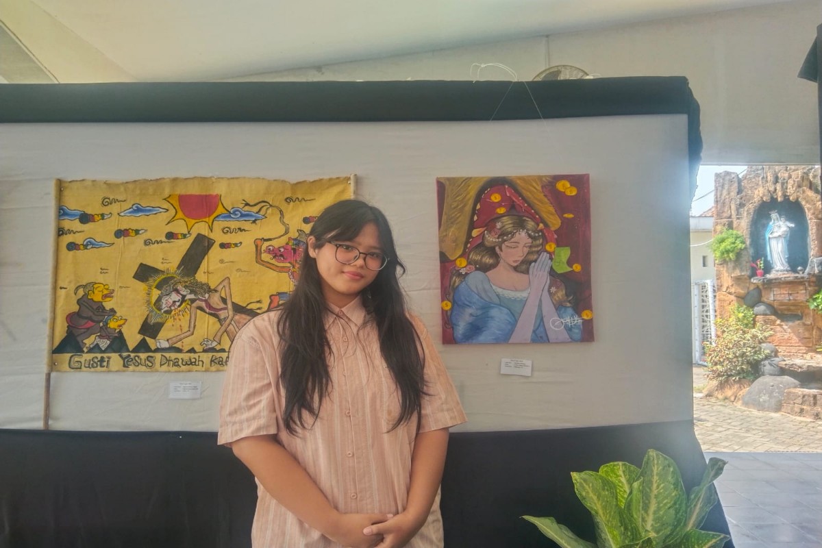 Pameran Lukisan dan Fotografi Siswa SMP Stella Duce 2 Jogja Warnai Pembagian Rapor, Orang Tua Diajak Apresiasi Karya Anak