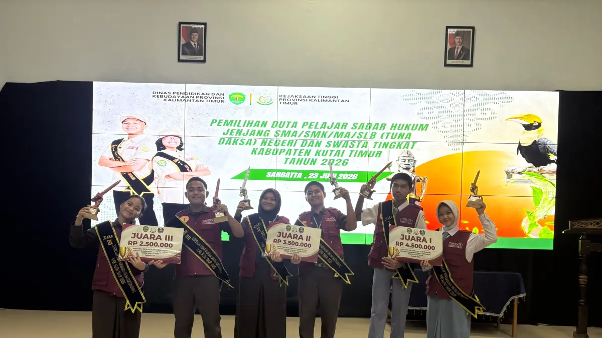 SMA Prima YPPSB Juara I Duta Pelajar Sadar Hukum Kutim 2026 Berkat Game Godot Anti-Kekerasan Remaja