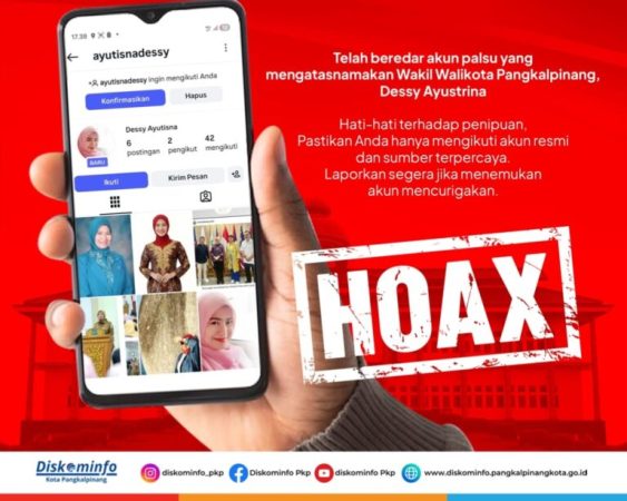 Waspada Akun Palsu Catut Nama Wakil Wali Kota Pangkalpinang, Diskominfo Imbau Warga Tak Mudah Percaya