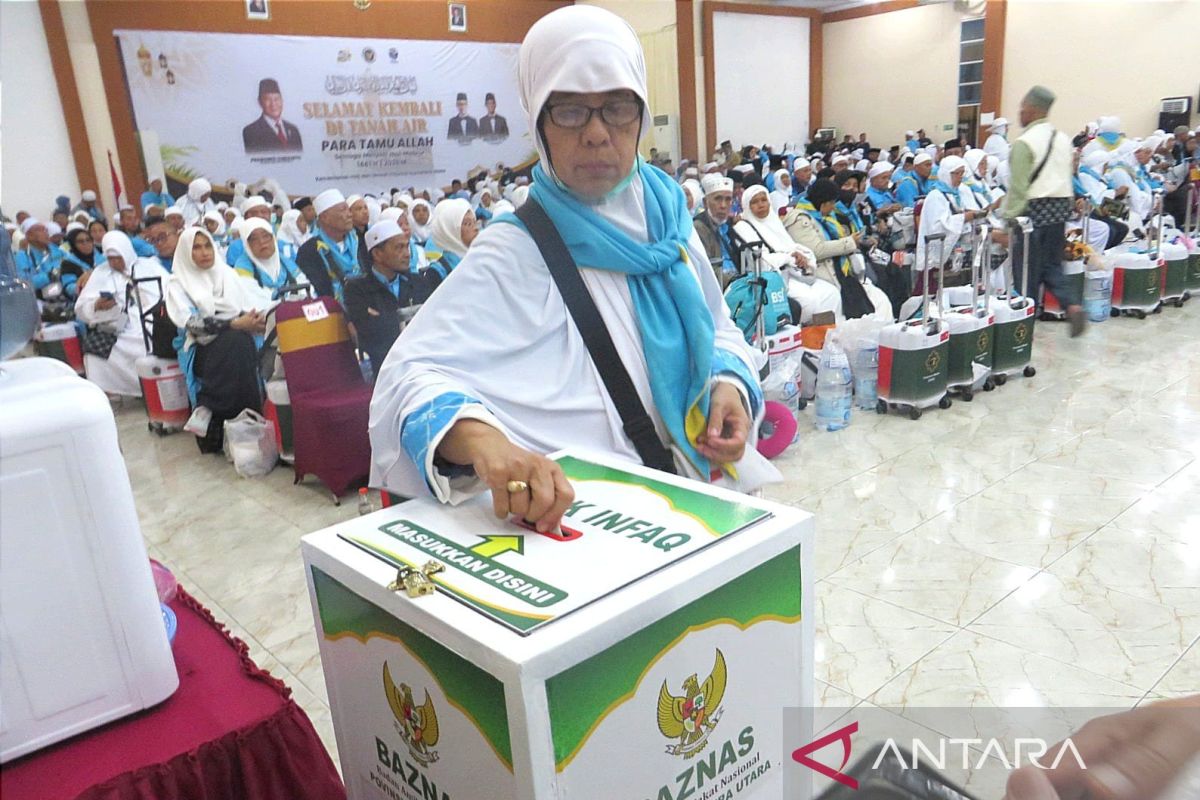 Baznas Sumut Kumpulkan Infak Jamaah Haji Rp130 Juta Lebih, Disalurkan ke Masjid di 4 Daerah Minoritas Muslim