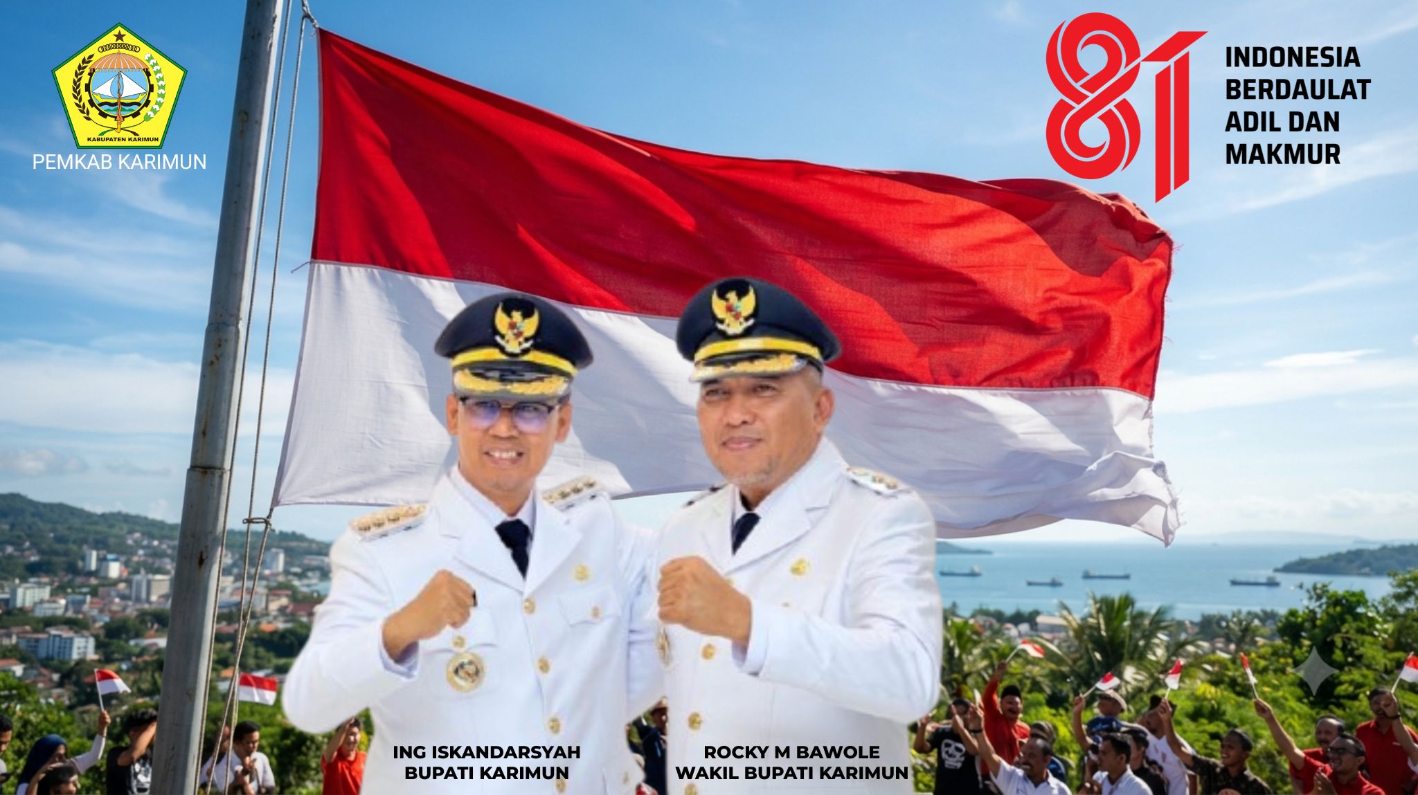 Bupati Karimun Imbau Warga Kibarkan Merah Putih Sepanjang Agustus, Ini 4 Poin Panduan dari Pemkab