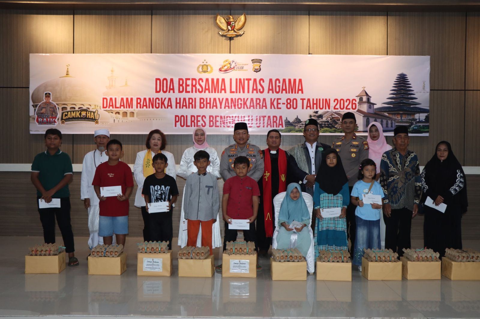 Polres Bengkulu Utara Gelar Doa Lintas Agama dan Bakti Sosial di Hari Bhayangkara ke-80, Perkuat Toleransi Antarumat