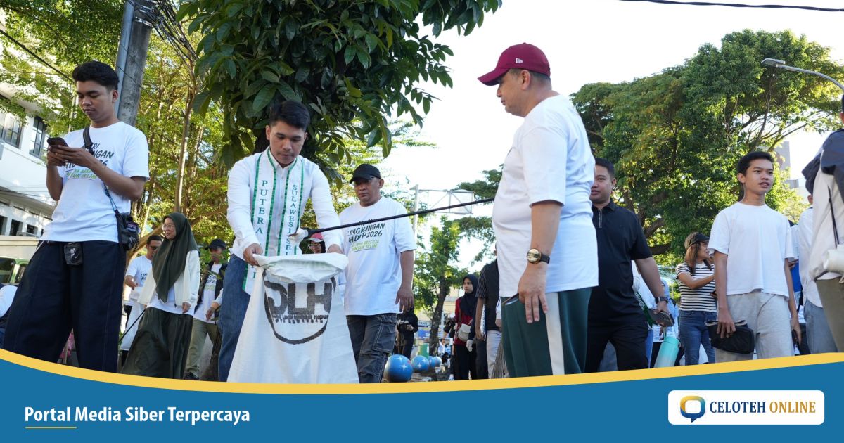 Wali Kota Makassar Munafri Arifuddin Pimpin Plogging HLH 2026, 139 Kilogram Sampah Terkumpul dari Jalan Nusantara