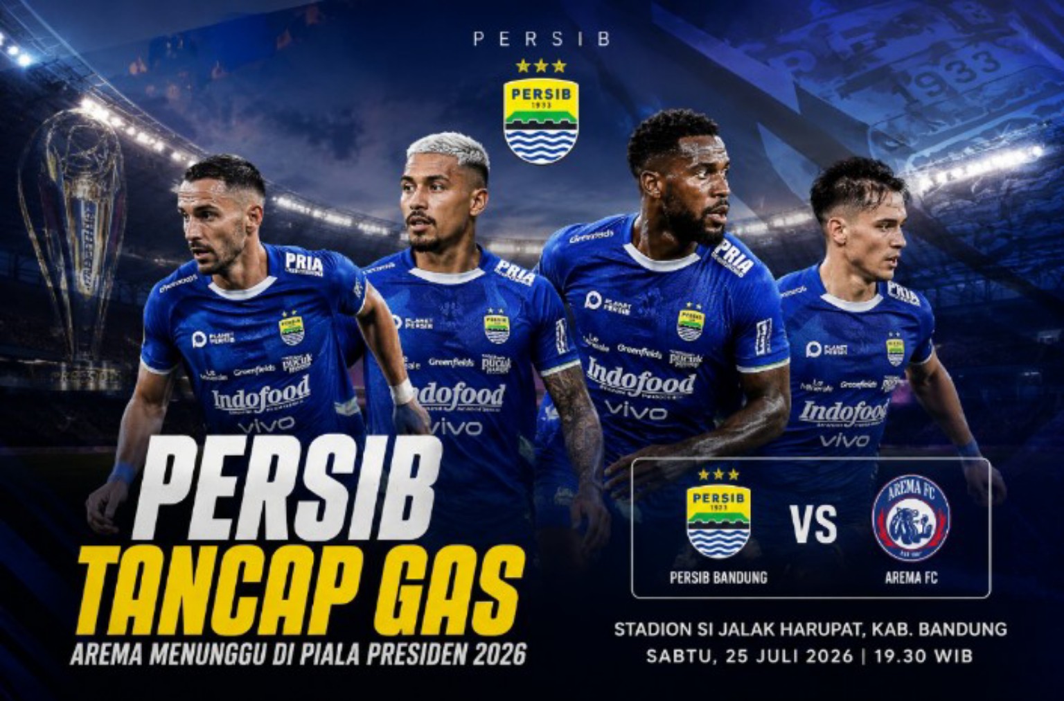 Persib Bandung Mulai Pemanasan Hadapi Piala Presiden 2026, Laga Perdana Kontra Arema FC Jadi Uji Coba Perdana