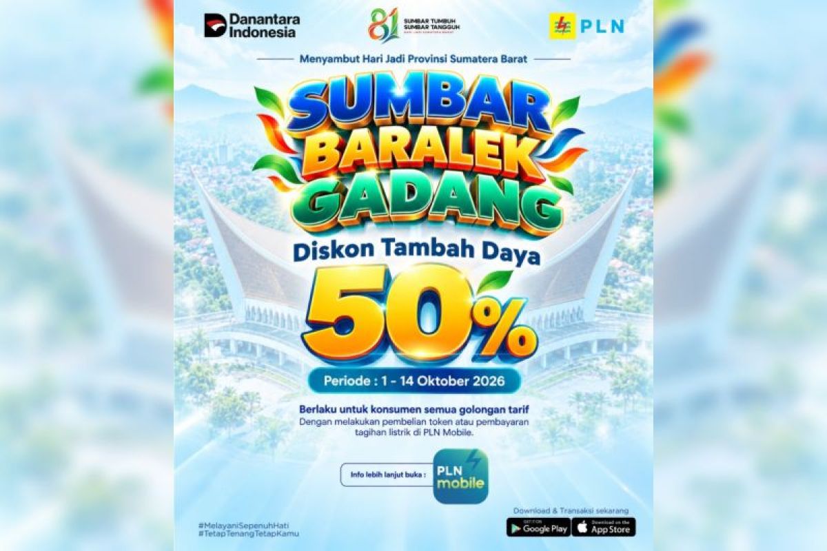 PLN Diskon 50 Persen Biaya Tambah Daya Listrik di Sumatera Barat, Berlaku 1-14 Oktober 2026