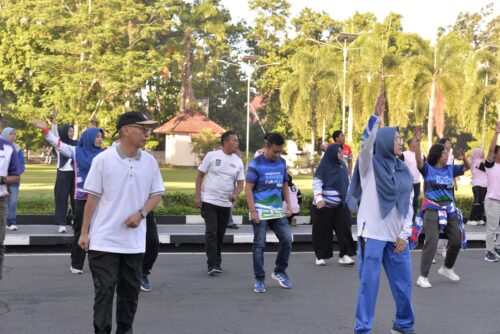 Sekda NTB Ajak Masyarakat Sukseskan Pocari Sweat Run Lombok 2026 di Mandalika, Senam Bersama Digelar di Kantor Gubernur