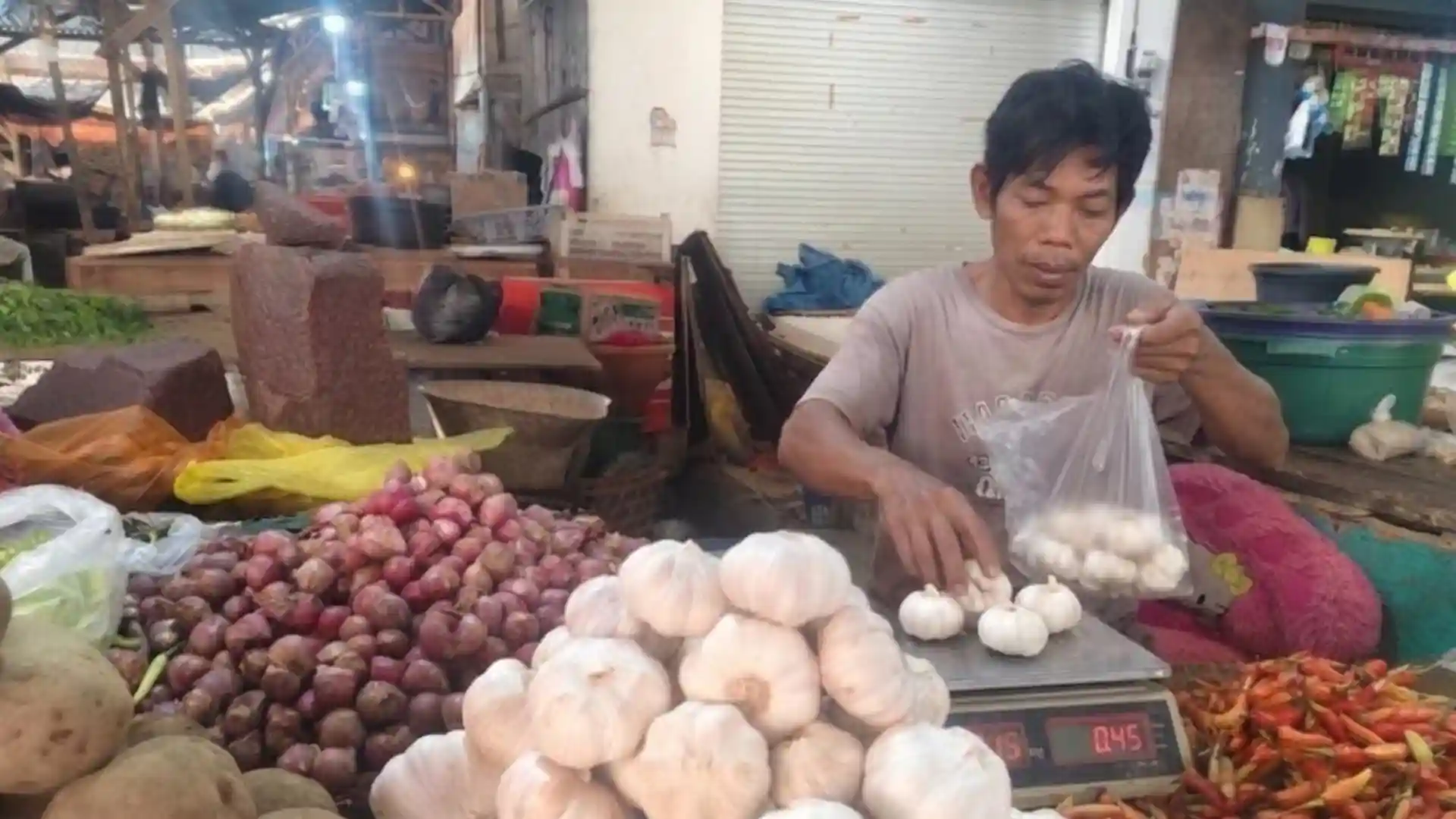 Harga Bawang Putih dan Bawang Merah di Pasar Tradisional Mataram Naik Signifikan, Tembus Rp50.000-Rp60.000 per Kilogram