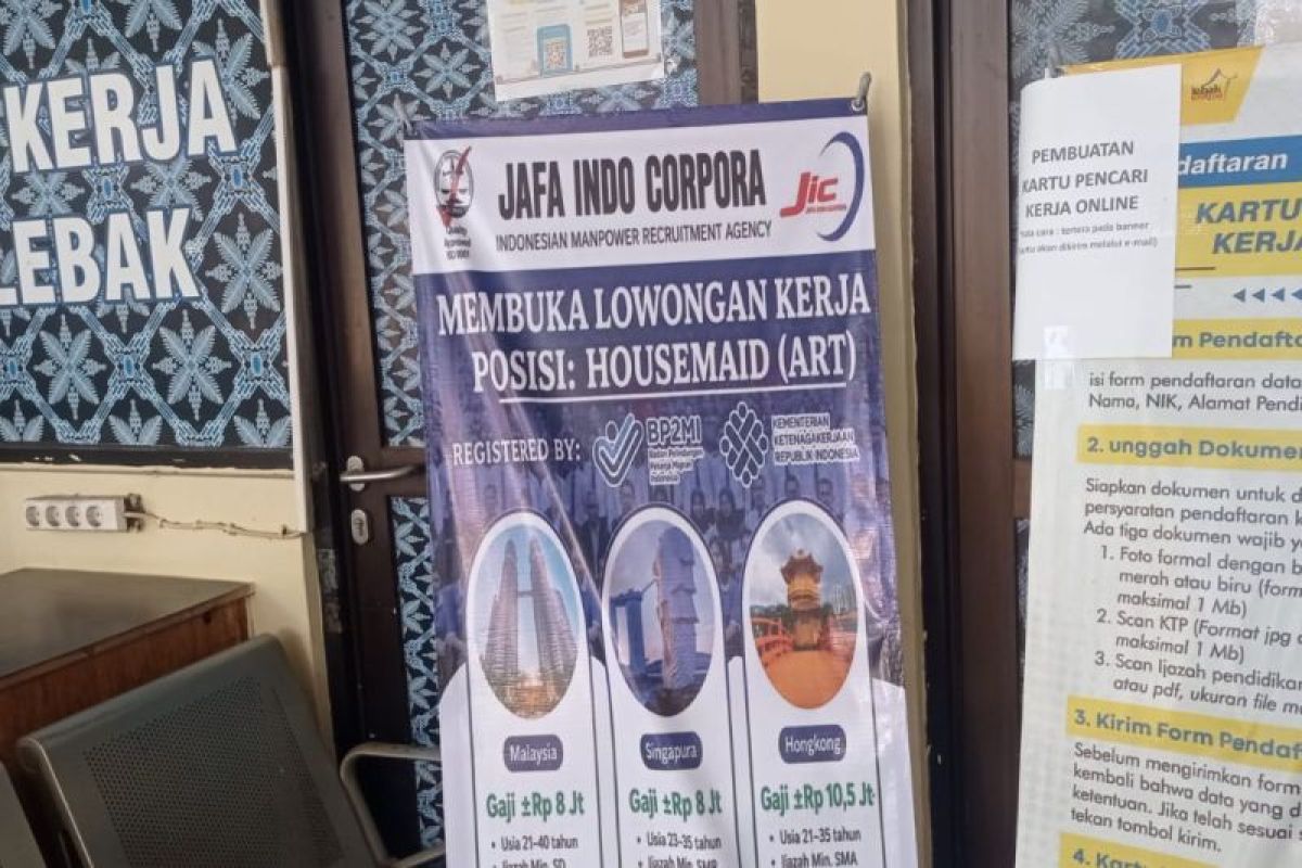 Disnaker Lebak Berangkatkan 170 Pekerja Migran ke 12 Negara, Gaji ART Capai Rp10 Juta per Bulan