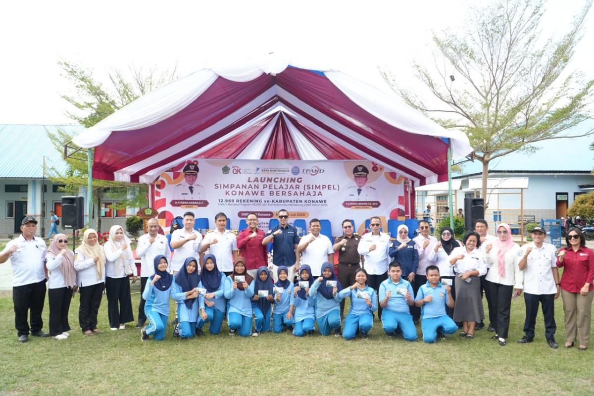 OJK Sultra Luncurkan 12.969 Rekening Simpel untuk Pelajar di 66 Sekolah Konawe, Dikolaborasikan dengan Program Anti-Narkoba BNN