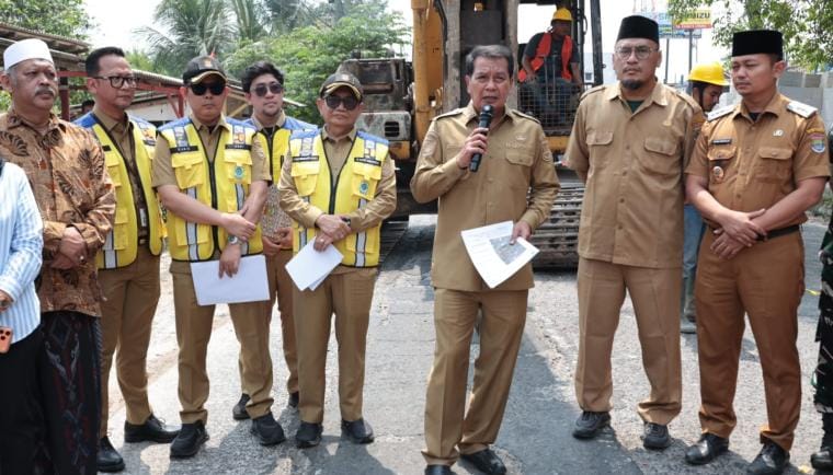 Rekonstruksi Jalan Ceplak–Penjamuran dan Penjamuran–Kronjo di Tangerang Dimulai, 11 Kilometer Lebih Bakal Mulus