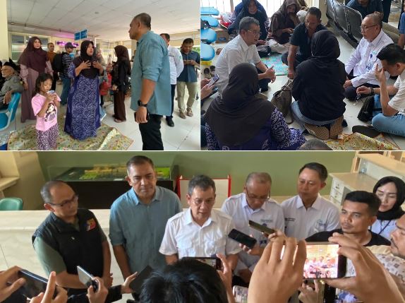 Kadishub Aceh dan Direksi ASDP Jenguk Korban Ledakan Hidrolik KMP Aceh Hebat 2 di RSUDZA Banda Aceh