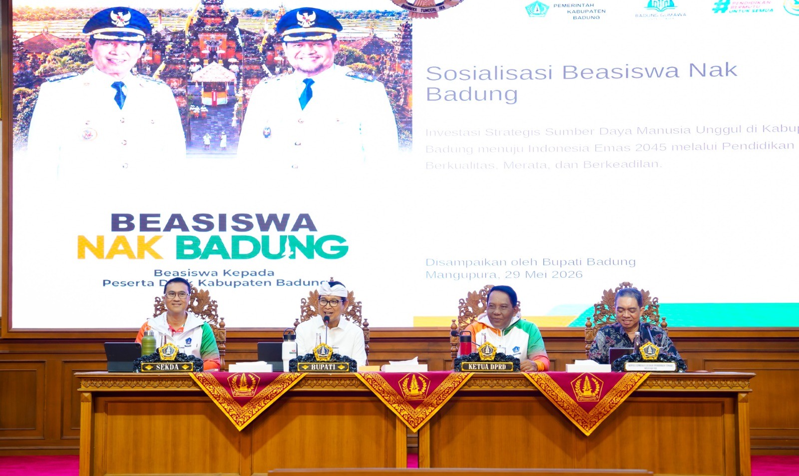 Bupati Badung Adi Arnawa Sosialisasikan Program Beasiswa ‘Nak Badung’ 2026, Kuota 450 Penerima untuk Pelajar dan Mahasiswa
