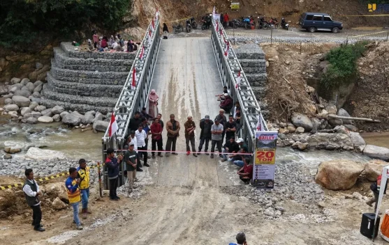 Jembatan Bailey Wih Kanis di Aceh Tengah Kembali Difungsikan, Akses 2 Kecamatan dan Sentra Pertanian Pulih
