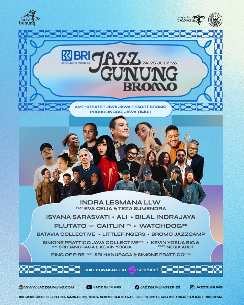BRI Jazz Gunung Series 2026 Digelar di Baturraden dan Bromo, Tiket Mulai Rp 400 Ribu
