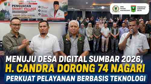 Wakil Bupati Solok Candra Dorong 74 Nagari Perkuat Layanan Digital Menuju Award Desa Digital Sumbar 2026