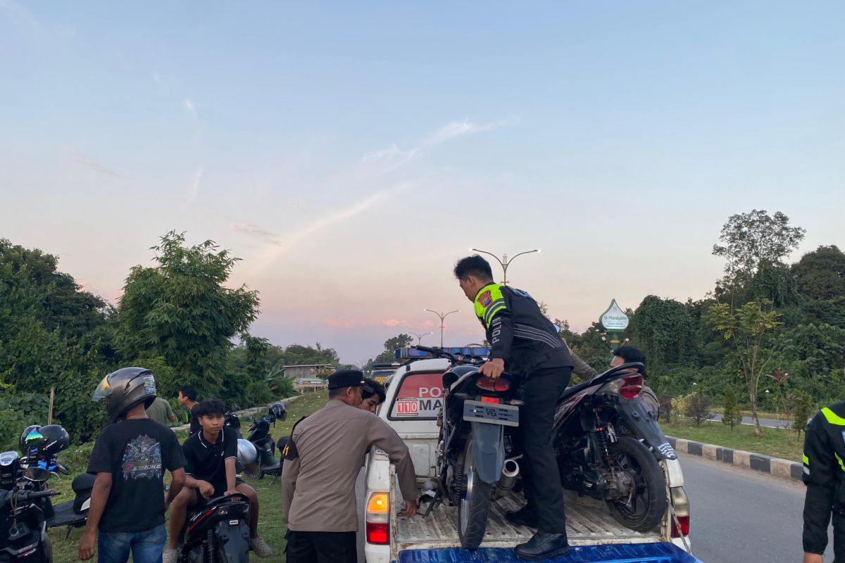 Polres Tabalong Bubarkan Balap Liar di Jalan Nan Sarunai, Dua Motor Diamankan Usai Laporan Warga ke Polisi 110