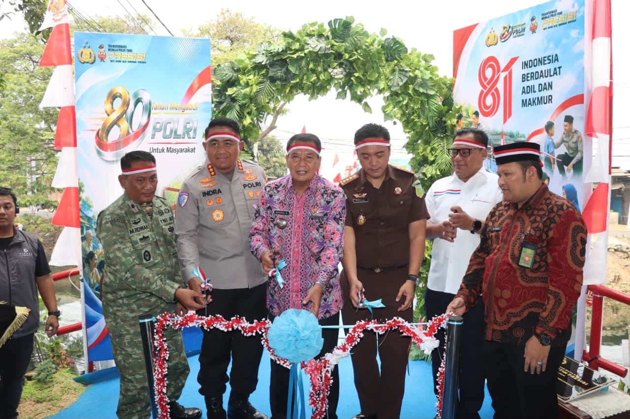 Polresta Tangerang Bangun 14 Jembatan Merah Putih, 2.080 Jiwa di Pasar Kemis Kini Punya Akses Baru