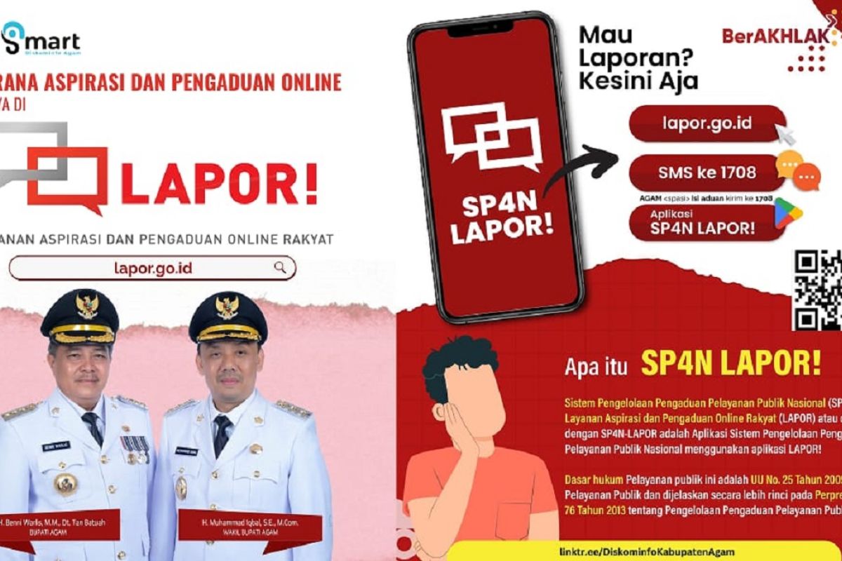 Pemkab Agam Dorong Warga Manfaatkan SP4N-LAPOR!, Bisa Pantau Langsung Proses Pengaduan Secara Daring