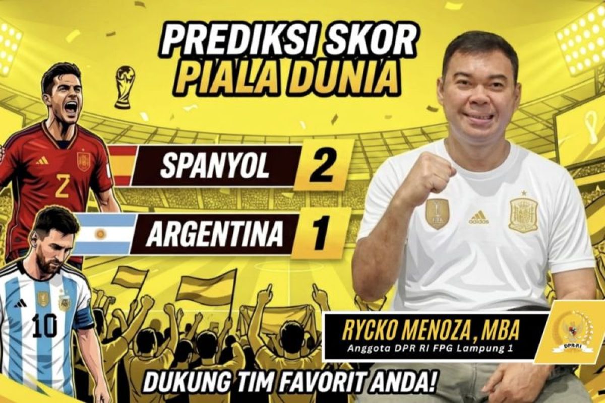Anggota DPR Rycko Menoza Prediksi Spanyol Juara Piala Dunia 2026, Warga Lampung Terbelah Dukung Argentina