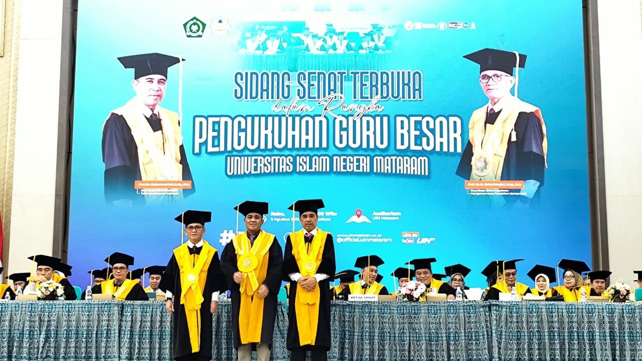 UIN Mataram Kukuhkan Dua Guru Besar Sekaligus, Total Kini 73 Profesor